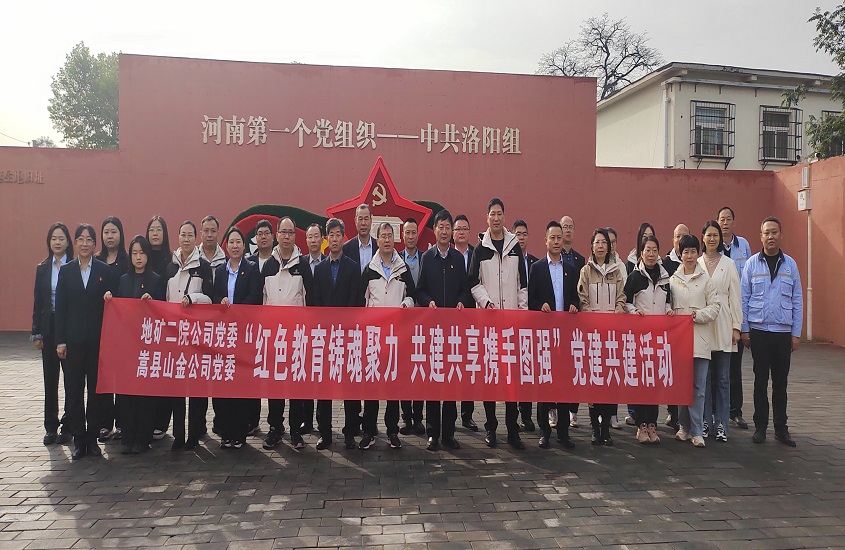 嵩縣山金公司黨委聯合地礦二院公司黨委開展黨建共建活動